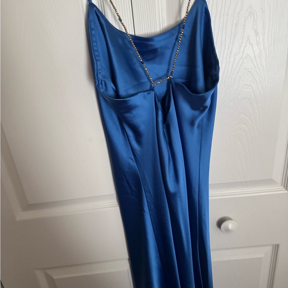 House of Harlow 1960 Satin Blue Dress - Picture 12 of 14